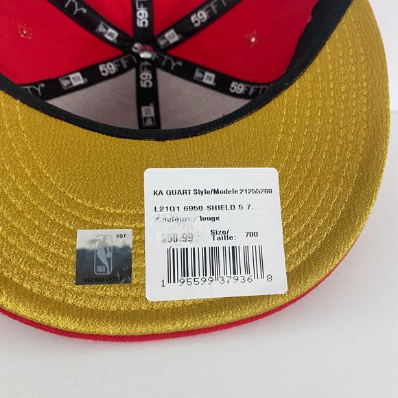 NEW Toronto Raptors New Era 59Fifty NBA Team Shield Fitted Hat Cap Mens Size 7 - Picture 9 of 11